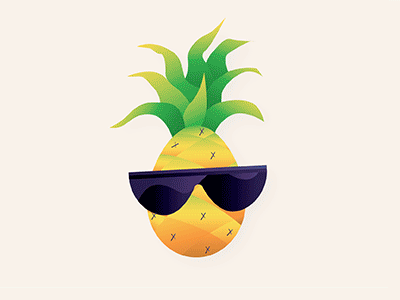 🍍🎃🍳🥓🍰🌈🦋🦄🍕 gif gradients icon illustration pineapple rainbow