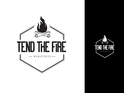 Tend the Fire Logo badge badge logo branding fire logo logo