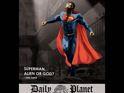 Is it a bird, a plane....No, it's Superman!! art artist concept art dc comics digital illustration superman