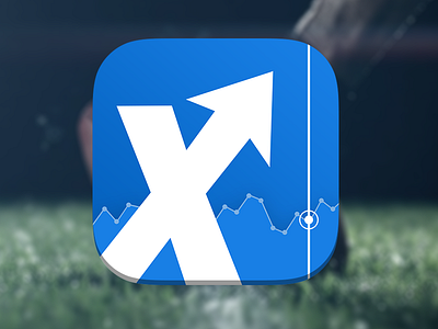 Fantex App Icon app chart finance graph icon ios7 iphone sports stock