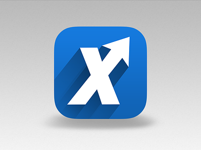 Fantex App Icon app branding flat icon investing ios7 iphone mobile shadow sports stock