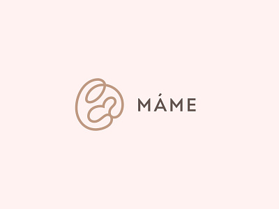"Mame" logotype baby brand branding child heart identity logo logo design logotype love mom mother mum mummy