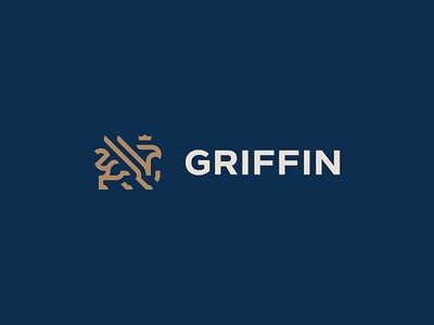 Griffin logo brand branding design griffin griphon identity logo logo design logotype outline outline logo