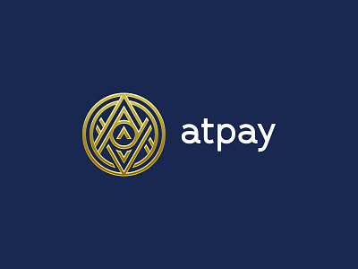 "atpay" payment system atpay coin logo logotype medallion pay