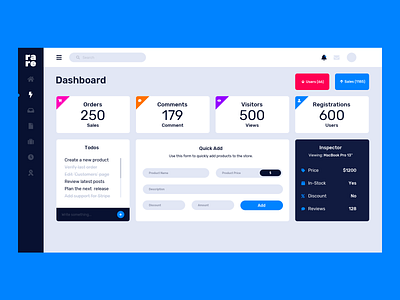 Multi-purpose Dashboard app flat illustration minimal ui ux web