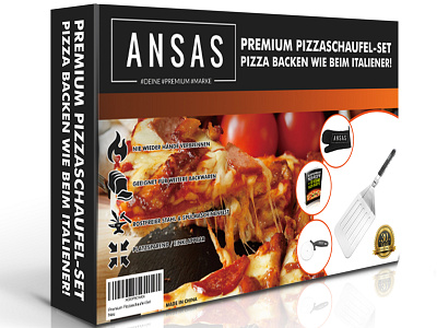 Pizza Slicer Set Package Design amazon amazon package amazon package design branding design design art gift box graphic design package design pizza