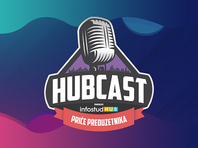 Hubcast logo & cover branding design illustration logo vector