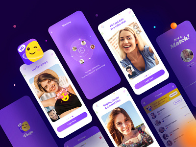 Veego - Mobile Social App app cam girl chat dating live logo love match message mobile social ui video chat