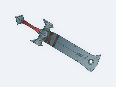 Skeleton's Sword blizzard illustration line art stroke sword vector warrior weapon world of warcraft wow