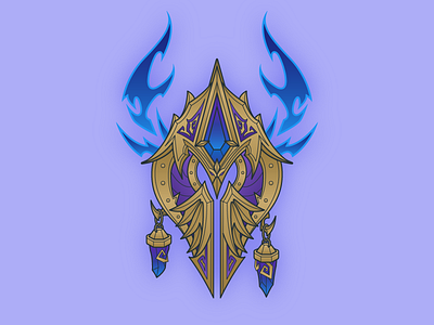 Icon of Void blizzard crest elf icon line art stroke stroke illustration vector void void elf world of warcraft wow