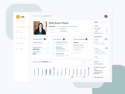 LYS – HR- & Recruiting Smart Manager – Mitarbeiter-Detail concept concept design dashboard desktop hr lys recruiting recruitment uidesign ux