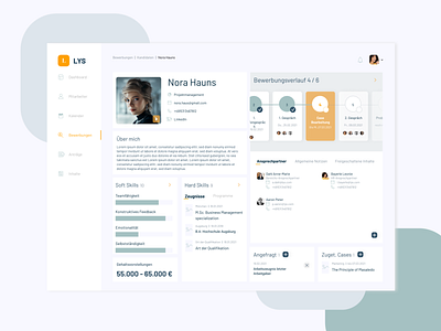 LYS – HR- & Recruiting Smart Manager – Bewerber concept concept design dashboard desktop hr lys recruiting recruitment uidesign ux