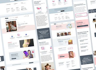 Website Concept concept concept design design friseur pastel responsive salon