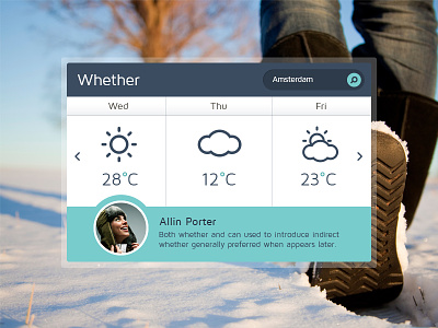 Weather App design weather web