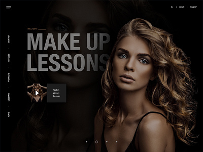 Make up lessons beauty dark design lesson makeup ui video web