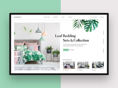 Harmony beeding clean collection design harmony leaf palm sheets style ui ux web