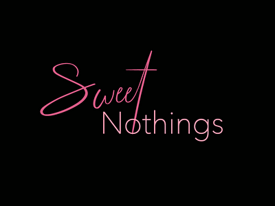 Sweet Nothing - Branding Concept branding design lettering life style logo logo design type typography vector