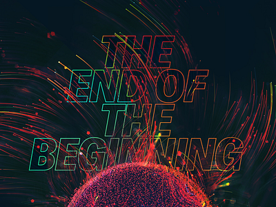 The End Title abstract color graphic design lockup ominous title vibrant