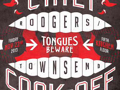 3rd Annual Chilli Cook-off 2013 chili cook off illustration mouth poster