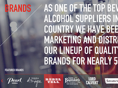 Corporate Website - Liquor alcohol brands corporate liquor spirits website