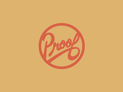 Proof alcohol beverage branding lockup logo