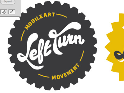 Left Turn art bus branding charity logo