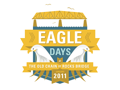 Eagle Days Logo birds bridge eagle event stl throwback