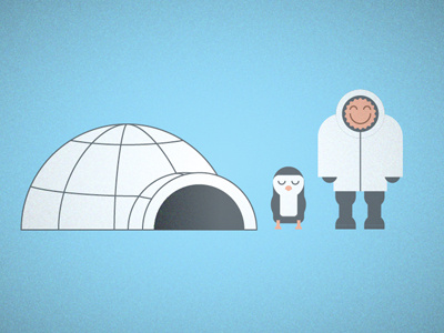 Igloo eskimo igloo ilustration penguin