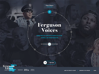 Ferguson Voices audio exhibit photography podcast slideshow stories website