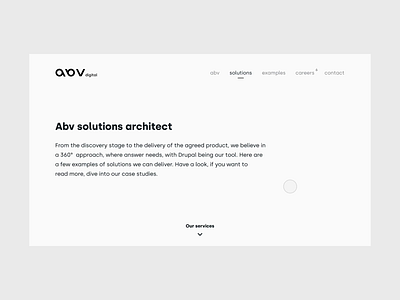 abv - solutions agency agency website animation app clean developer devops gray grayscale services software house solutions ui ux