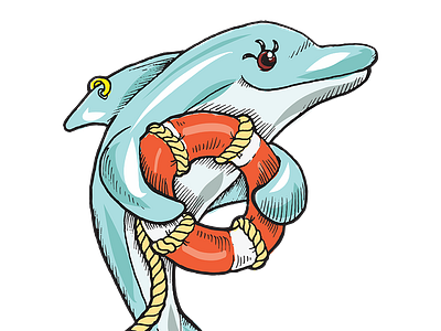 dolphinLifeguard app branding design illustration illustrator cc vector