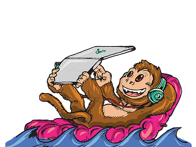 monkeyFloat app branding design illustration illustrator cc vector