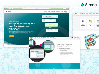 Sirena Site app brand identity design illustration product design site design ux web design website website design