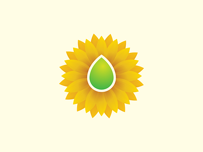 Sun Flower Oil abstract logo branding design flower green illustration logo oil sun vector