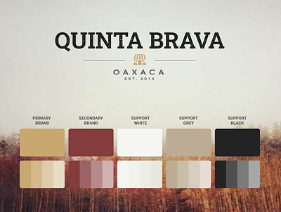 Brand creation - Quinta Brava authentic color color palette colorpalette colorscheme logo organic quinta brava rancho ui wholesome