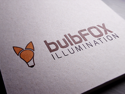 Bulbfox Illumination bulb bulbfox flat flatdesign flatlogo fox illumination lightbulb logo