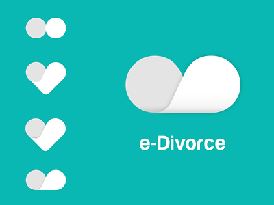 E Divorce design divorce e divorce flat logo