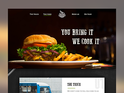 Foodtruck Brand branding colors foodtruck landingpage logo website