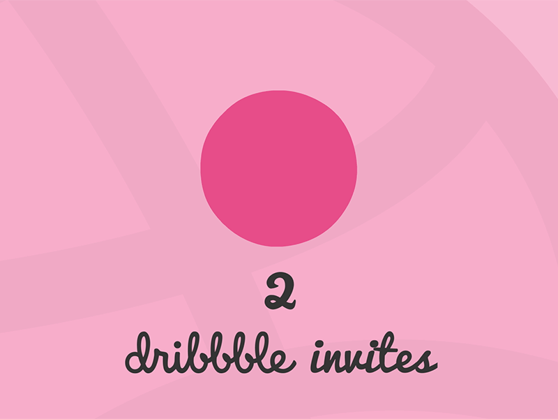 2 Dribbble Invites 2 animation draft draftim dribbble dribbbleinvite invite invites logo two