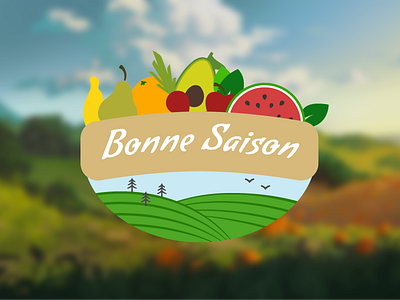 Bonne Saison bonne composition fields food fruit health healthy logo saison whole wholesome