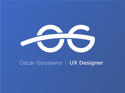 Oscar Goossens | UX Designer flat letters monogram negative negative space og personal logo smart ux designer