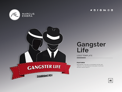 Gangster Life Logo Template