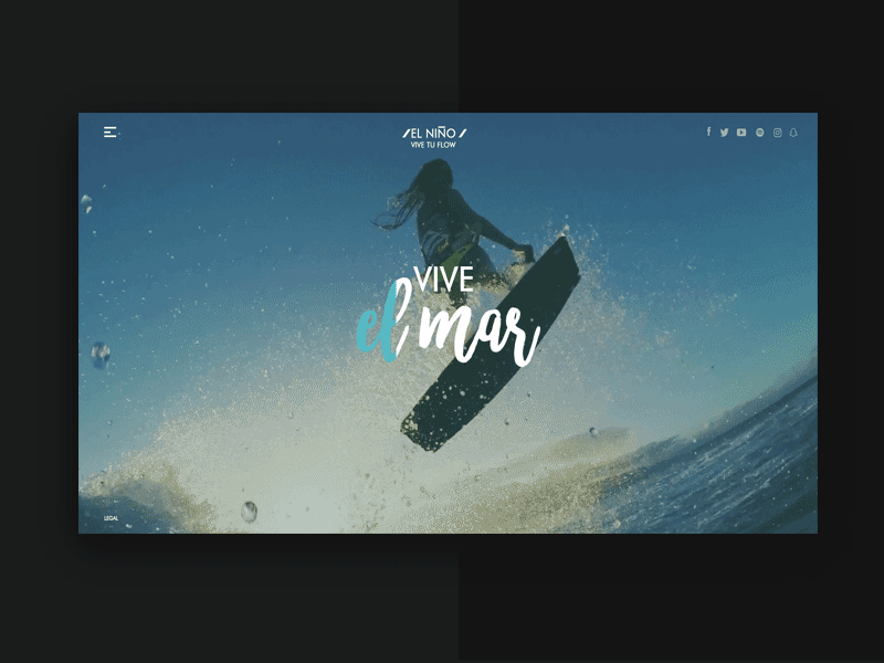 El niño home branding creative ui ux web design