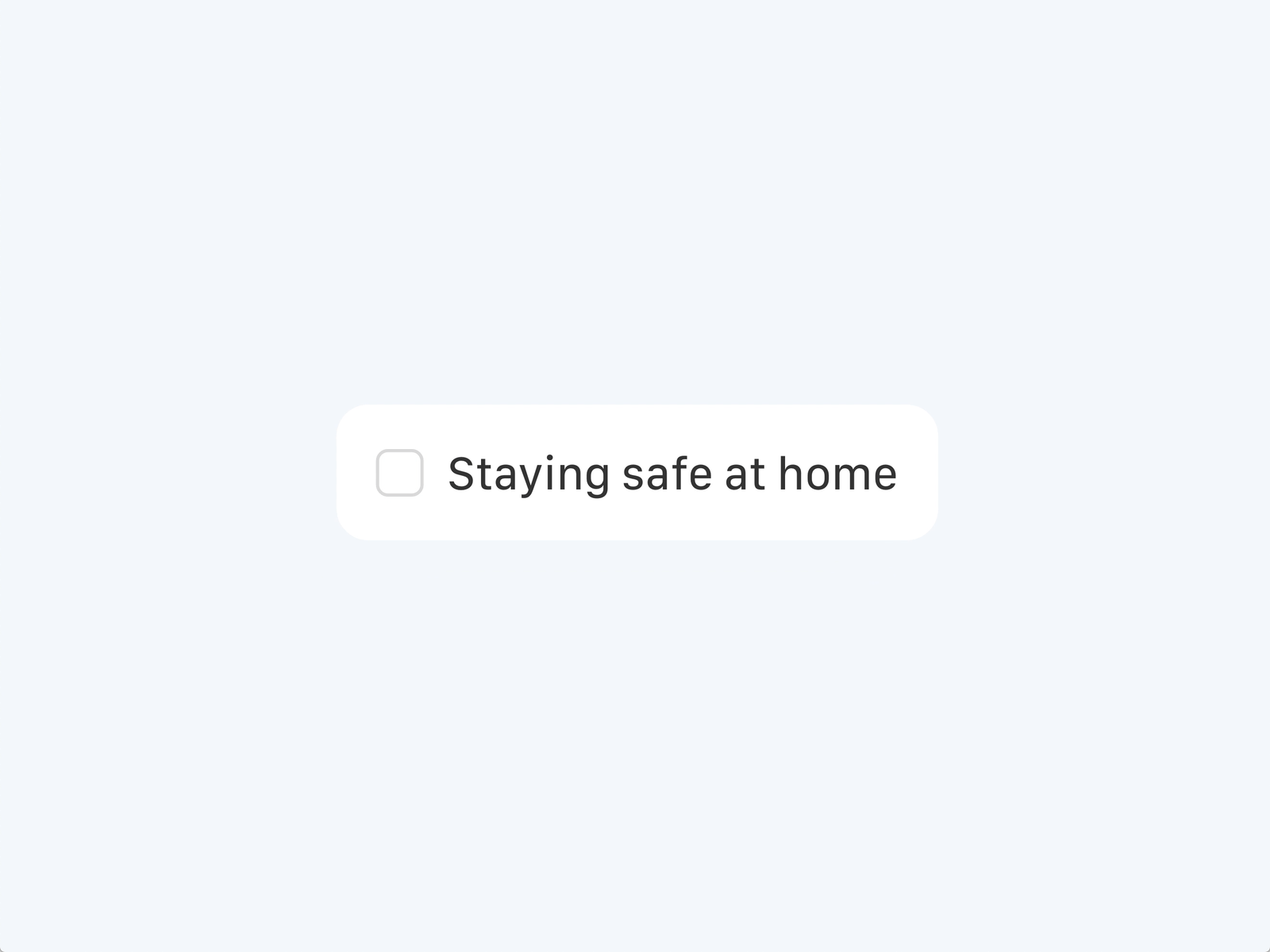 Staying Safe Checkbox