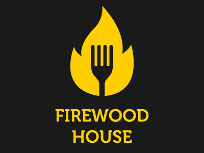 Firewood House Restaurant - Flame Logo branding clean dailylogochallenge design flat icon illustration illustrator logo minimal vector