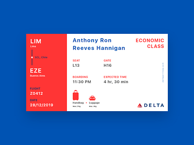 Daily UI: Boarding Pass