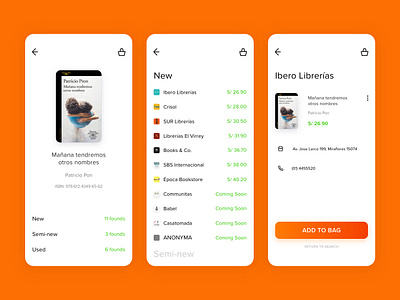 Book Finder app appdesign clean design interface minimal mobile ui uidesign ux