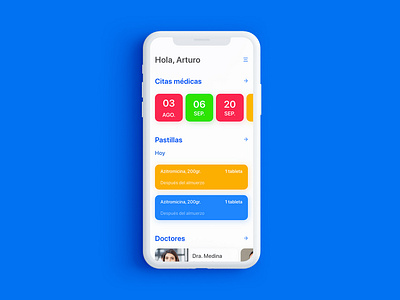 Medical Control App Concept app app design calendar clean design flat interface ios minimal ui uidesign ux