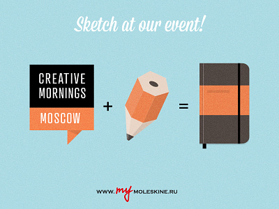 CreativeMorninsg & MyMoleskine draw flat illustration illustrator invitation moleskine sketch sketchbook