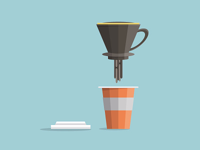 Coffee V60 brewery bar coffee coffee dripper cup hario illustrator mug papercup v60